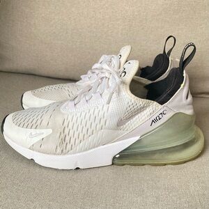 👟 Nike Air Max 270 White Women’s 8 (6.5Y) Mesh Running Sneakers
